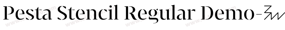 Pesta Stencil Regular Demo字体转换